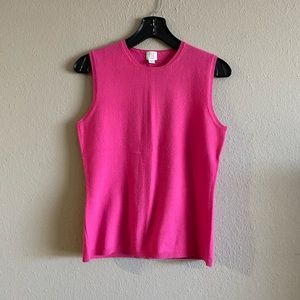 Hot pink cashmere tank